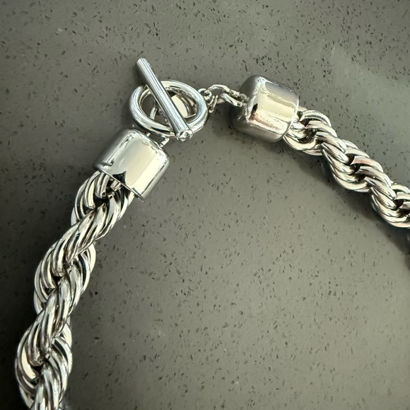 Express Silver Rope Necklace heavy thick - Picture 2 of 2